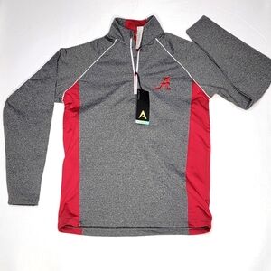 Antigua University of Alabama  Mens Long Sleeve Qtr Zip Pullover Size Small #393